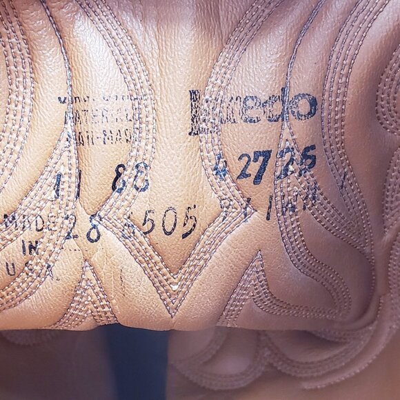 Laredo Men's Cowboy Boots Brown Leather Pointed Toe Embroidered Size 11 - Picture 9 of 9